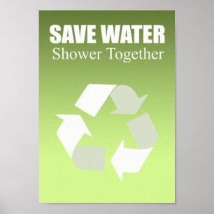 Poster Salvar a água. Chá junto