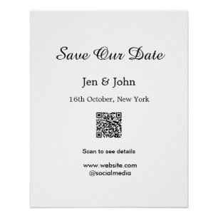 Pôster Salvar a data Verificar QR para obter detalhes do 
