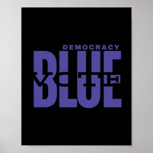 Poster Salvar a democracia - Votar azul - Tornar o Excele