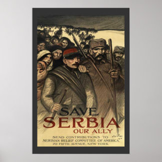 Poster Salvar a Sérvia Primeira Guerra Mundial