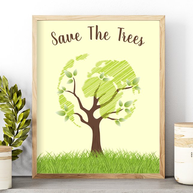Poster Salvar As Árvores Ecologia Ambiental Eco (Criador carregado)