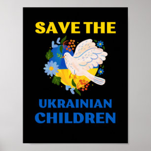 Poster salvar as crianças ucranianas