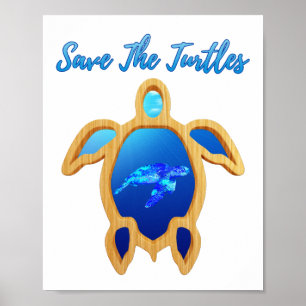 Poster Salvar as tartarugas