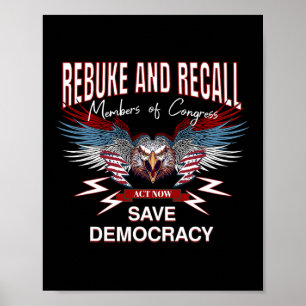 Poster Salvar Democracia Relembrar Congresso Protesto Ant