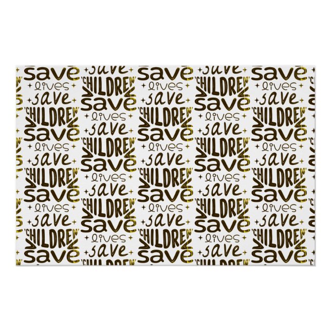 Pôster Salvar Filhos, Salvar Vidas (Frente)