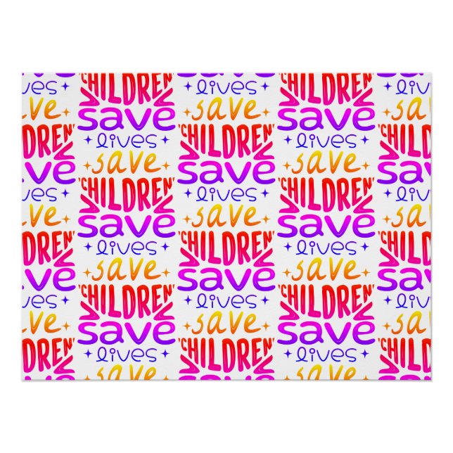 Pôster Salvar Filhos, Salvar Vidas (Frente)