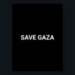 Poster Salvar Gaza - texto personalizado branco preto - m<br><div class="desc">Salve Gaza de texto personalizado preto e branco simples e minimalista e elegante poster. Texto branco totalmente personalizável, ou você pode simplesmente excluí-lo, em fundo preto de cor sólida. As cores são editáveis. Mostre seu apoio a Gaza. Verifique o resto da coleção para obter mais itens de coordenação e correspondência....</div>