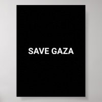 Salvar Gaza - texto personalizado branco preto - m