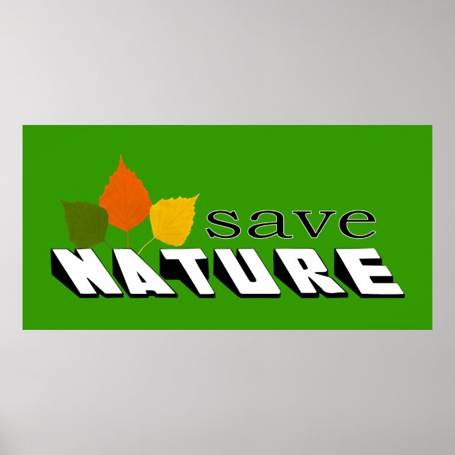 Poster Salvar natureza (Frente)