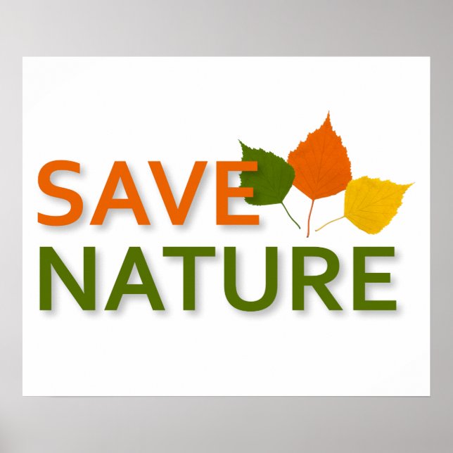 Poster Salvar natureza (Frente)
