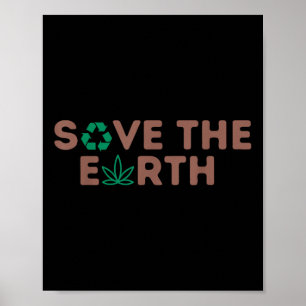 Poster Salvar o Planeta Terra Reciclar Terra Ambiental