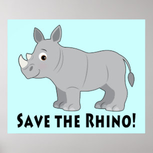 Poster Salvar o rinoceronte!