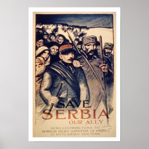 Pôster "Salvar Serbia nosso aliado", o poster, 1915 (o