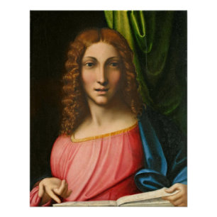Pôster Salvator Mundi, C. 1515 (óleo no painel)