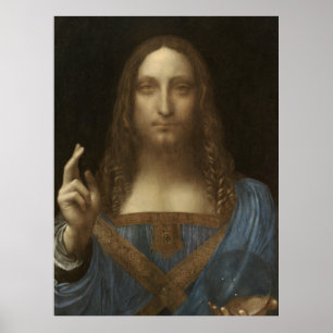 Poster Salvator Mundi, Leonardo Da Vinci, Pintura Clássic