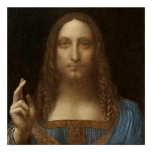 Pôster Salvator Mundi por Leonardo da Vinci