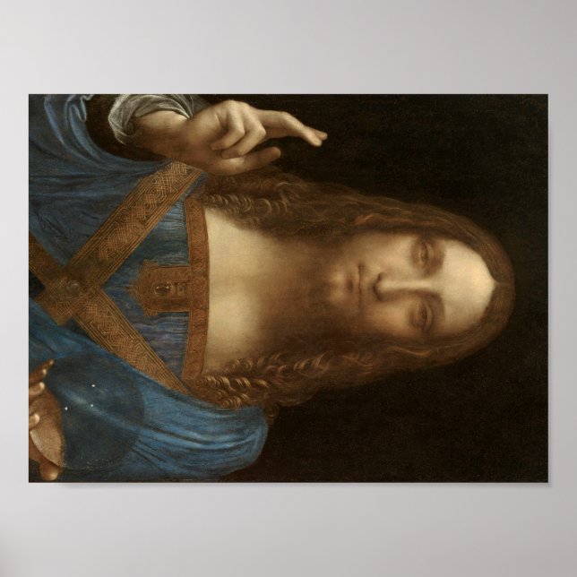 Poster Salvator Mundi por Leonardo da Vinci (Frente)