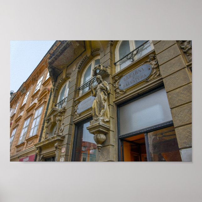 Poster Salvator Pharmacy Exterior, Bratislava, Eslováquia (Frente)