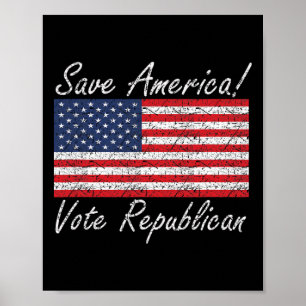 Poster Salve a América Vote Republicano Trump