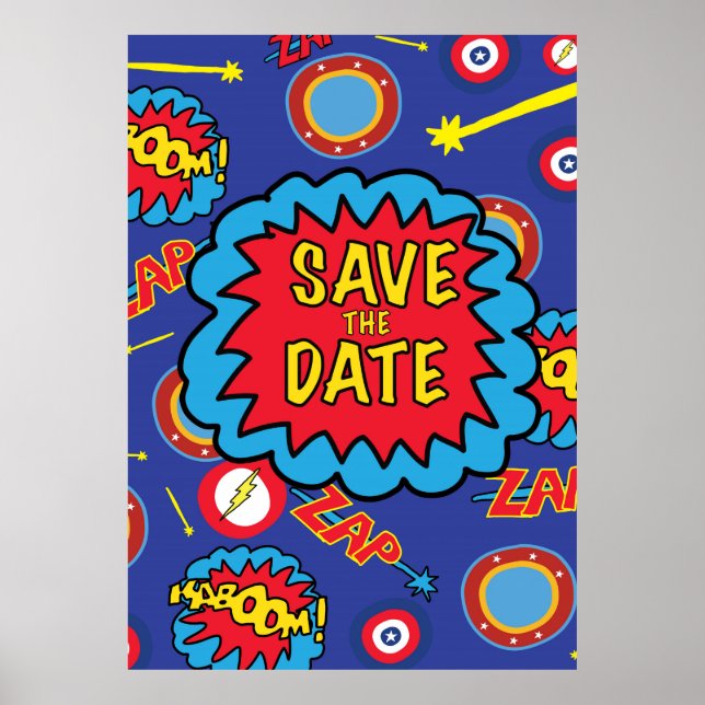 Poster Salve a Data Heróis de Quadrinhos (Frente)