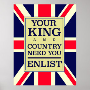 Poster Salve a Data Vintage Union jack