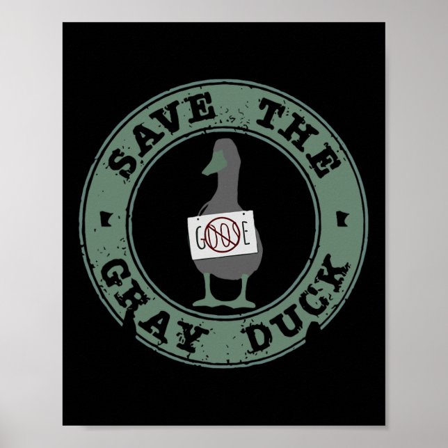 Poster Salve A Fazenda De Natal Do Pato Da Cinza Engraçad (Frente)