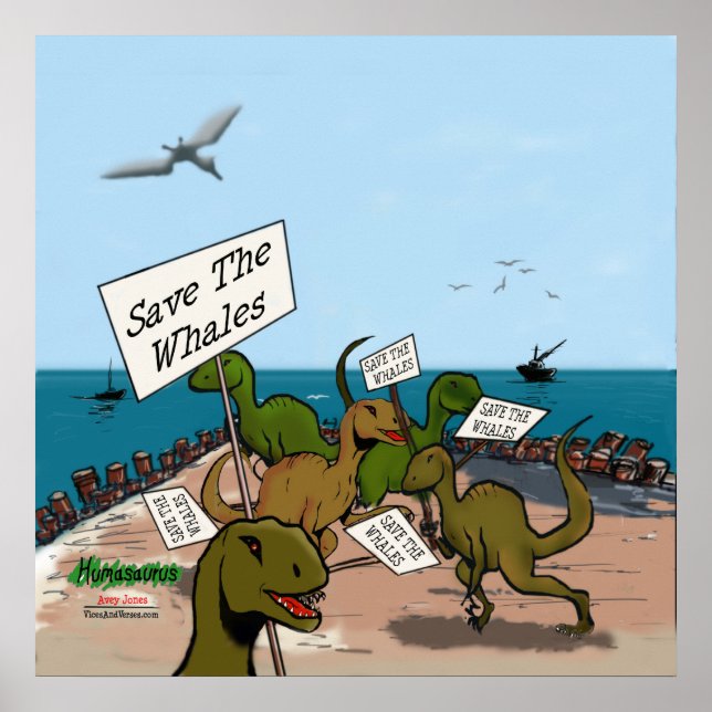 Poster Salve as Baleias (Frente)