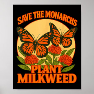 Poster Salve as Monarcas Plante Algumas Borboletas de Mil