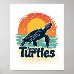 Poster Salve As Tartarugas Direitos Dos Animais Tartaruga