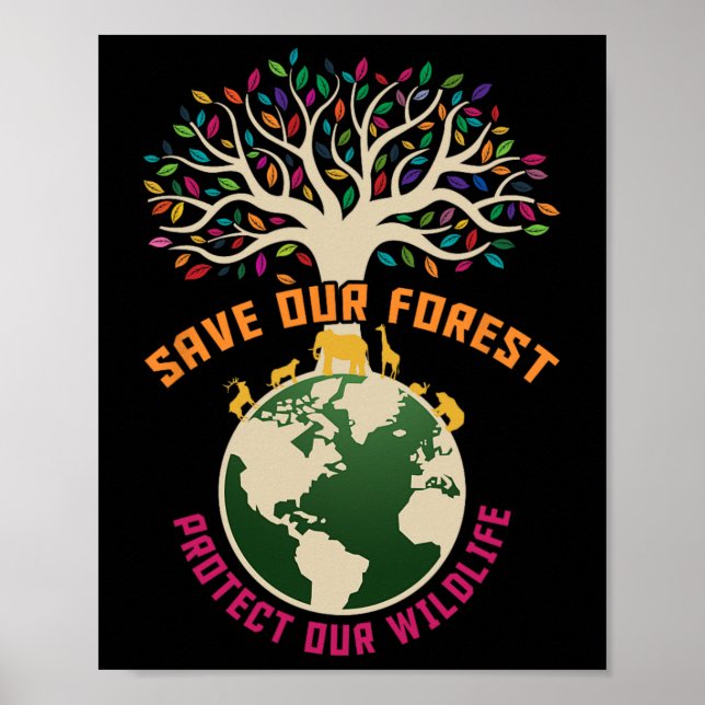 Poster Salve nossa floresta Proteja nosso Parque Nacional (Frente)