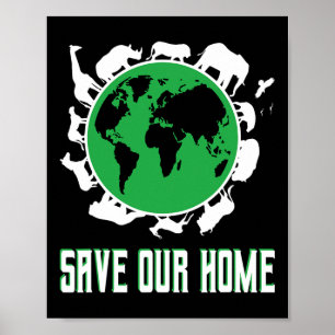 Poster Salve nosso ambiente planetário do Dia da Terra