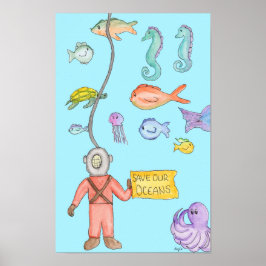 Poster Salve Nossos Oceanos
