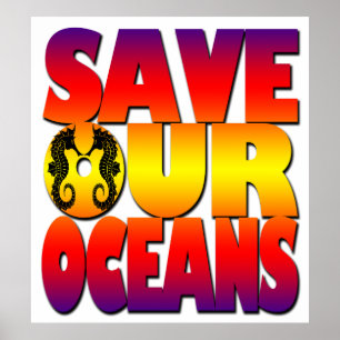 Poster Salve Nossos Oceanos-Cavalo-Marinho