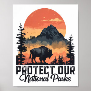 Poster Salve nossos parques nacionais resistem ao serviço