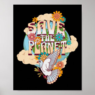 Poster Salve O Ambiente De Mudanças Climáticas Do Dia Da