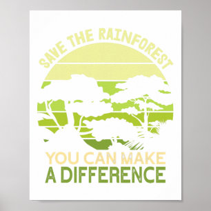 Poster Salve o Dia da Floresta Tropical em Verde