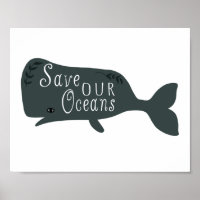 Salve o nosso oceano branco de baleia ambiental
