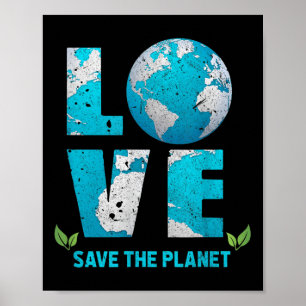 Poster Salve O Planeta Amor Erde Salve O Ambiente Mundial