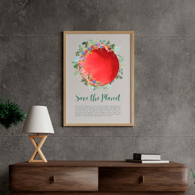 Poster Salve o planeta Terra Dia Proteja nosso planeta (Criador carregado)