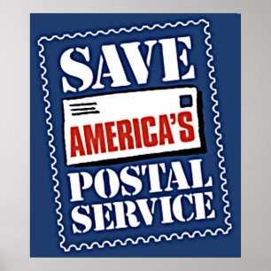 Poster Salve o Serviço Postal Americano
