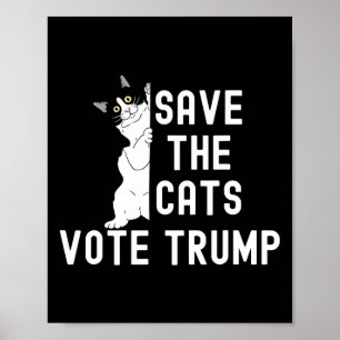 Poster Salve Os Gatos Votem O Engraçado Humor Político