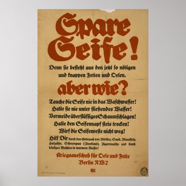 Pôster Salve sabão! (Frente)