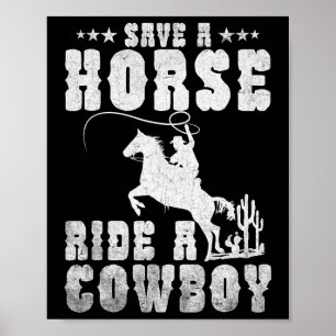Poster Salve Um Cavalo A Correr Um Cavalo Engraçado Que A