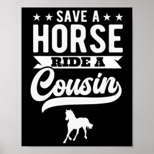 Poster Salve Um Cavalo Um Primo Engraçado Horsecando 1