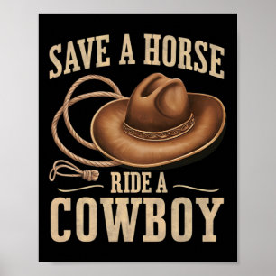 Poster Salve Uma Corrida De Cavalo Uma Coroa Engraçada Ro
