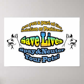 Poster Salve Vidas Salve E Neutralize Seus Pets!