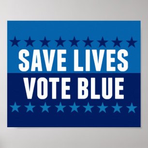 Poster Salve Vidas Vote Azul
