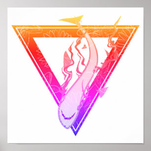 Poster salvem nossos tubarões SOS Triângulo de verão