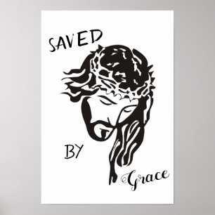 Poster Salvo pela graça de Deus SVG