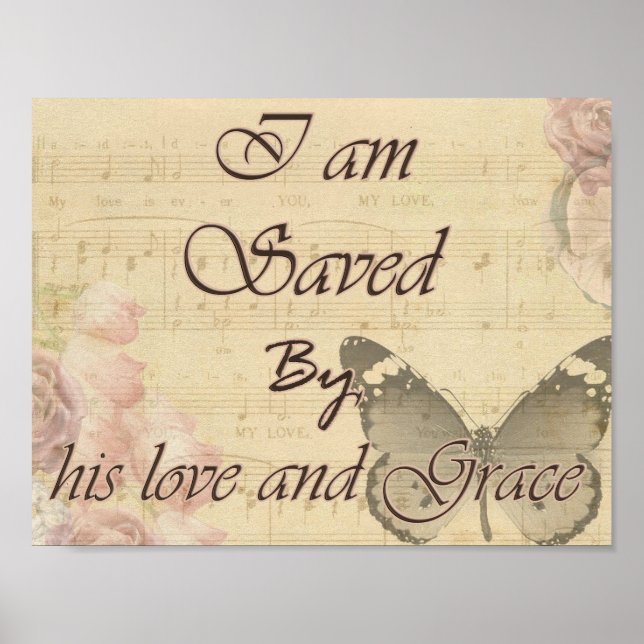 Pôster Salvo pelo seu amor e graça (Frente)